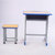 永岩钢木 单人蓝色封边固定式课桌椅凳 YY-0022(蓝边（可指定）)第2张高清大图