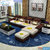 莫忘爱家现代简约可拆洗布艺沙发组合大小户型创意客厅转角贵妃位沙发(双+贵（2.9米）)第5张高清大图