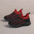 茂足童鞋1945 童鞋2021年新款 网面透气运动鞋子 网鞋 高弹儿童鞋(黑红色 30)第4张高清大图