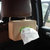 卡饰得 汽车多功能超纤皮纸巾盒 车用遮阳板纸巾袋 车载纸巾箱 棕色(棕咖 标准型)第2张高清大图