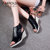 2016夏季韩版凉鞋女鱼嘴坡跟高跟鞋魔术贴增高显瘦防滑底休闲女鞋H125(黑色 37)第2张高清大图