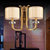 臻承壁灯 卧室客厅餐厅家用带LED简约现代节能壁灯MDS8603(单头壁灯 金古铜色)第2张高清大图