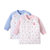 小米米minimoto男女童绗缝夹棉长袖对襟上衣宝宝睡衣家居服(粉蓝色 80cm（9-18个月）)第2张高清大图