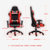 伯力斯 电脑椅 电竞椅炫酷LOL 游戏竞技椅红黑色MD-076第4张高清大图