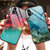 苹果X手机壳iPhoneXSMAX渐变玻璃壳苹果XR保护套防摔全包iphonexs时尚幻彩男女新款(兰金 苹果X 5.8英寸)第3张高清大图