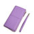 新款牛皮多卡位钱包女长款手拿包女手抓包包女钱夹手机包 H6869(紫色)第2张高清大图