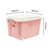 禧天龙Citylong 60L大号蝶彩收纳箱带滑轮环保塑料储物箱家用整理箱2个装(粉红)第3张高清大图