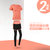 瑜伽服套装女  春夏秋短袖/长袖长裤跑步运动健身服两件套(玫红（长袖+长裤） XL)第2张高清大图