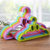 有乐C195儿童衣架塑料晾衣架衣架可爱宝宝婴儿小孩衣架1020(成人款紫色 10个装)第2张高清大图