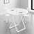 TIMI 现代折叠桌椅 家用小户型折叠桌 阳台桌椅(白色 60方桌一桌二椅)第6张高清大图