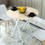 【京好】折叠桌 现代简约环保可折叠小户型餐桌圆桌餐厅咖啡桌B126(方形60CM红叶枫木色 可折叠)第5张高清大图