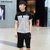 帛莱尼(bolainy)2015夏季男士短袖t恤套装韩版休闲运动polo衫半袖体恤B014(黑色 L)第5张高清大图