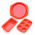美之扣硅胶蛋糕模具红色(6连烘焙模具)第3张高清大图