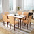 a家家具 现代简约餐桌椅组合小户型家用一桌四椅长方形大理石餐桌(胡桃木色 一桌六椅)第4张高清大图