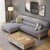 A家家具 北欧现代沙发 三色可选棉麻实木框架客厅家具DB1556(太空灰 三+右贵)第3张高清大图