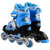 乐士169溜冰鞋儿童全套装 旱冰鞋儿童轮滑鞋轮滑护具套装 可调伸缩滑冰鞋男女直排轮(蓝色 M码（36-39）)第2张高清大图