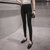 Mistletoe2017秋款高腰紧身打底裤女外穿裤脚开叉显瘦弹力小脚裤(黑色 XXL)第5张高清大图