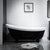 人造石浴缸 小户型家用舒适一体式浴缸薄边独立式 卫生间浴缸 酒店民宿椭圆型浴缸(GM-8016S【白色】)第4张高清大图
