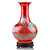 景德镇陶瓷器水晶釉花开富贵中国红花瓶 现代家居客厅工艺品摆件(默认)第5张高清大图