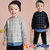JELISPOON吉哩熊韩国童装冬季新款男童两件套方格加绒套装(150 雾灰色)第5张高清大图