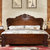 木巴C375/C377美式实木床 欧式复古雕花床1.8米双人床主卧婚床(红木色C377 默认)第3张高清大图