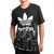 Adidas阿迪达斯三叶草男装2017夏季新款运动潮短袖透气T恤BQ3127 BQ3128(黑色 XL)第2张高清大图