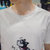 卡郎琪 男士夏季新款圆领短袖T恤单穿打底衫 男时尚舒适修身青年潮男个性简约复古时尚韩版修身短袖T恤(KLQKX-T72白色)第4张高清大图