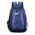 Nike/耐克双肩包男女款背包学生书包电脑包休闲运动涂鸦旅行包(黑蓝)第2张高清大图