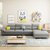 古宜 G232布艺沙发 北欧风格客厅整装家具现代简约组合日式沙发可拆洗(双人位+贵妃位2.9米)第5张高清大图