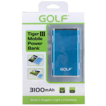 高尔夫（GOLF）GF-003移动电源充电宝（蓝色）（3100mAh）