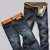 男式牛仔长裤 韩版直筒修身透气男式商务运动休闲裤(长款)第2张高清大图