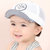 牛奶朋友婴儿帽子春秋宝宝帽薄款新生儿棒球帽婴儿鸭舌帽网格夏款(红色（网格） 48号：帽围（47-49cm）)第4张高清大图
