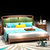 北欧实木床现代简约 床软靠1.8米双人床主卧家具  1800mm*2000mm 框架结构(实木床(合成皮))第5张高清大图