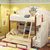 圣肯尼家具 地中海子母床 高低二层1.5米床 儿童卧室实木床带拖床(象牙白 1.2m子母床)第4张高清大图
