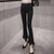 Mistletoe2017秋季新款韩版女装高腰弹力百搭黑色打底裤九分裤(黑色 XXL)第3张高清大图