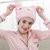 动物卡通干发帽头发速干包头巾 可爱成人加厚吸水浴帽(粉色 约27.5*24.5cm)第4张高清大图