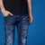 G&G男装新品春季迷彩印花男士牛仔裤直筒宽松迷彩裤牛仔长裤薄款(蓝色 38)第5张高清大图