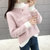 女式时尚针织毛衣9374(粉红色 均码)第3张高清大图
