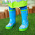 儿童雨鞋韩国新款儿童防水环保儿童雨靴宝宝雨鞋卡通雨鞋防滑雨靴(绿色 29码（内长19.2cm))第4张高清大图