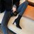 SUNTEK靴子女2021秋冬季新款高跟女鞋尖头短靴女粗跟弹力瘦瘦靴中跟中筒(38 黑色皮面（单里） 跟高6.5cm)第2张高清大图