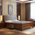 美姿蓝 床 实木床 中式胡桃木双人床1.8 1.5米高箱储物家具(普通款式 单床)第3张高清大图
