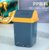 带盖垃圾桶家用大号分类厨房垃圾筒10L水墨绿+杏仁黄混色JMQ-853第2张高清大图