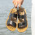 米斯康男鞋男凉鞋男士夏季新款拖鞋牛皮牛皮沙滩鞋两用凉拖鞋1385(黑色)第4张高清大图