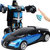 超大感应变形遥控汽车金刚机器人充电动无线遥控车儿童玩具车男孩(金色 一个机身一块电池)第4张高清大图