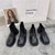 SUNTEK厚底黑色小众设计马丁靴女鞋子2021年新款英伦风网红韩国小短靴女(40 黑色加绒9077-2)第3张高清大图