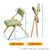 匠林家私餐椅现代简约椅子创意休闲椅可折叠电脑椅实木椅靠背椅(灰绿色 默认)第5张高清大图