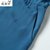 瑰蝴蝶2017夏季时尚新款女装 欧洲站圆领短袖系带纯色开叉连衣裙877345(蓝色 XL)第4张高清大图