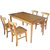 木巴简约实木餐桌椅组合时尚原木色家用吃饭桌子一桌四椅长方形餐台(CZ174+YZ356(一桌四椅） 默认)第5张高清大图