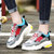 百年纪念2018春季运动鞋韩版新款真皮休闲跑步鞋透气旅游女鞋1634第2张高清大图