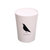 翻转式圆形桶盖 家用带盖纸蒌厨房客厅卫生间垃圾桶(布丁白 侧颜猫图案)第3张高清大图